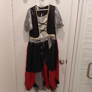 Women's Pirate Costume - Black, Red, and White